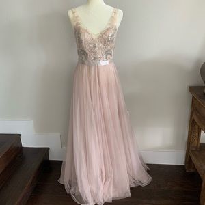 Waters & Watters chiffon beaded dress